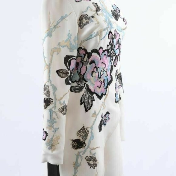 Elie Saab Embroidered Floral Shift Mini Dress NWT - Picture 3 of 6
